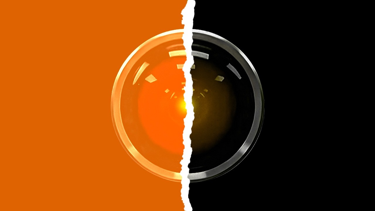 YouTube video thumbnail showing a glowing sphere split between orange light and darkness.